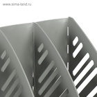 Лоток для бумаг А4, вертикальный, 3 отделения, серый 4754068 - фото 7482904