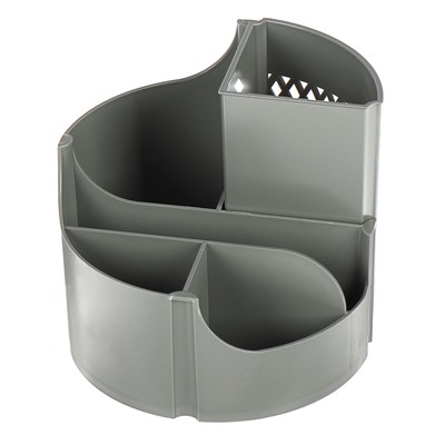 Подставка-органайзер для канцелярии "Офис Класс 360°" серая