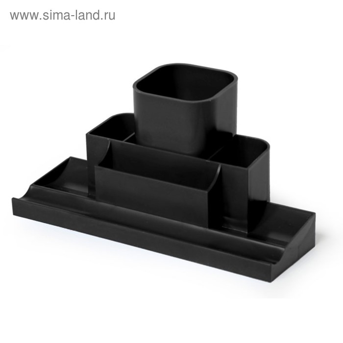 Подставка-органайзер для канцелярии "Башня", черная - Фото 1