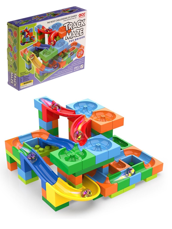 Конструктор блочный марблс «Турбошарики», 128 деталей - Фото 1