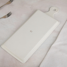 Блюдо керамическое для подачи «Марбл», 40,5×16,5 см, цвет белый - фото 21015913