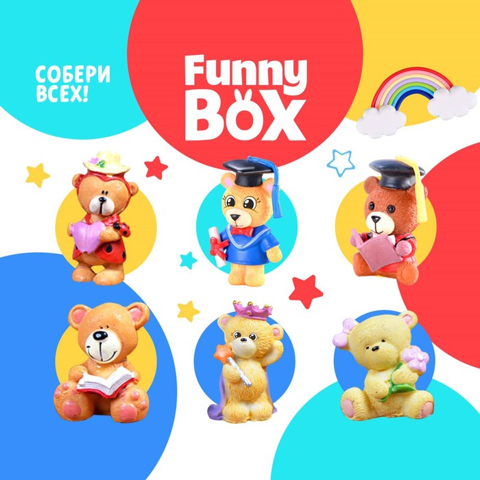 Набор для детей Funny Box «Девочка с мишкой», набор: радуга, инструкция, наклейки, МИКС, в пакете - фото 1908524108