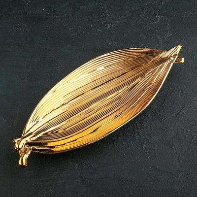 Блюдо сервировочное «Бамбук», 29×11×2 см, цвет золотой