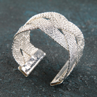 Кольцо для салфетки «Коса», 5×3 см, цвет серебряный - Фото 2