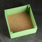 Коробка подарочная 20×20×10 см деревянная "23 февраля", с накладной крышкой, с печатью - фото 6264510