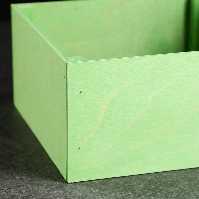 Коробка подарочная 20×20×10 см деревянная "23 февраля", с накладной крышкой, с печатью - фото 1884991137