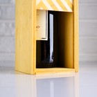 Коробка для бутылки 11×10×33 см деревянная подарочная "Счастья от всей души" - Фото 3