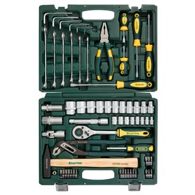 Набор инструментов Kraftool EXPERT 27976-H66, 66 предметов, 6-27 мм, 1/4', 1/2', CrV/S2