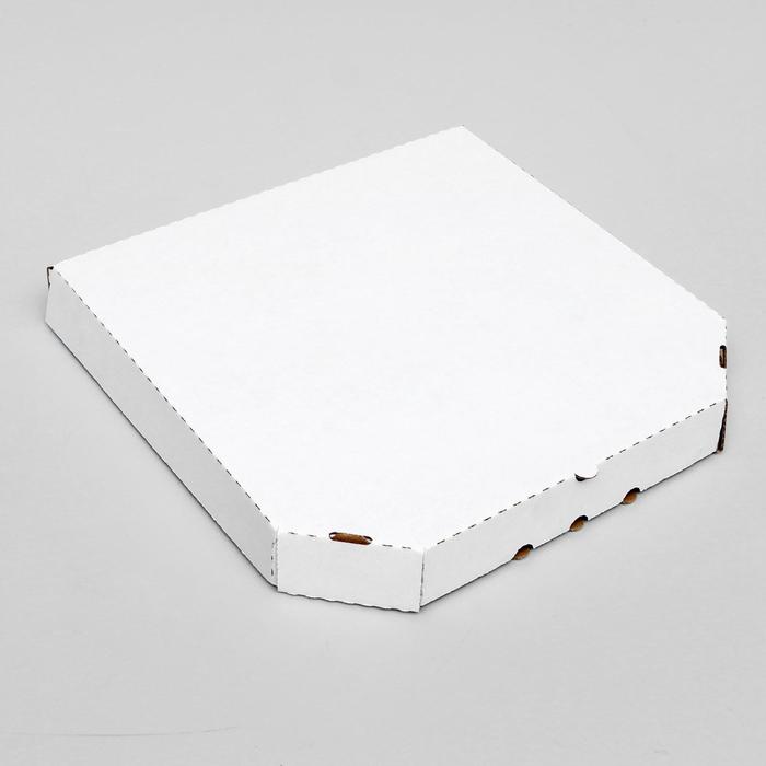 Коробка для пиццы, белая, 32,5 х 32,5 х 4 см - фото 1895317217