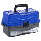 Ящик рыболовный Tackle Box трёхполочный NISUS, синий - Фото 2