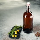 Бутылка, 1 л, с бугельным замком, стекло, коричневая - Фото 7