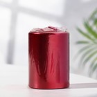 Свеча - цилиндр парафиновая, лакированная, красный металлик, 5,6×8 см - Фото 2