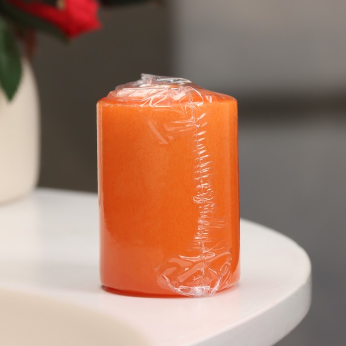 Свеча - цилиндр ароматическая "Апельсин", 4х6 см - фото 1890895950