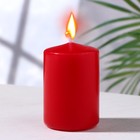 Свеча - цилиндр ароматическая "Бархатная роза", 4х6 см - Фото 1