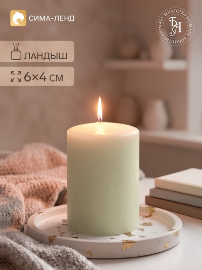 Ароматическая свеча - цилиндр «Ландыш», 4×6 см