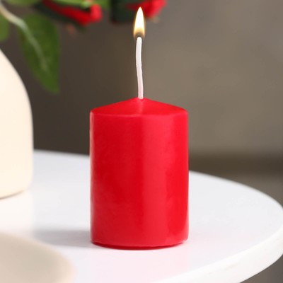 Ароматическая свеча-цилиндр «Сладкая малина», 4×6 см