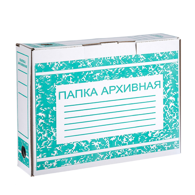 Короб архивный с клапаном А4 Calligrata, 75 мм, микрогофрокартон, до 700 листов, белый