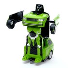 Робот радиоуправляемый "Джип", трансформируется, с аккумулятором, заряд от USB, цвет зелёный - Фото 2