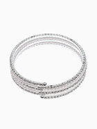 Браслет «Жемчуг» мелкий со стразами, d=5.5, белый в серебре - Фото 3