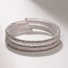 Браслет «Жемчуг» мелкий со стразами, d=5.5, белый в серебре - Фото 3