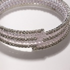 Браслет «Жемчуг» мелкий со стразами, d=5.5, белый в серебре - фото 31057070