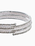 Браслет «Жемчуг» мелкий со стразами, d=5.5, белый в серебре - Фото 1