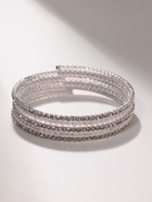 Браслет «Жемчуг» мелкий со стразами, d=5.5, белый в серебре - Фото 6