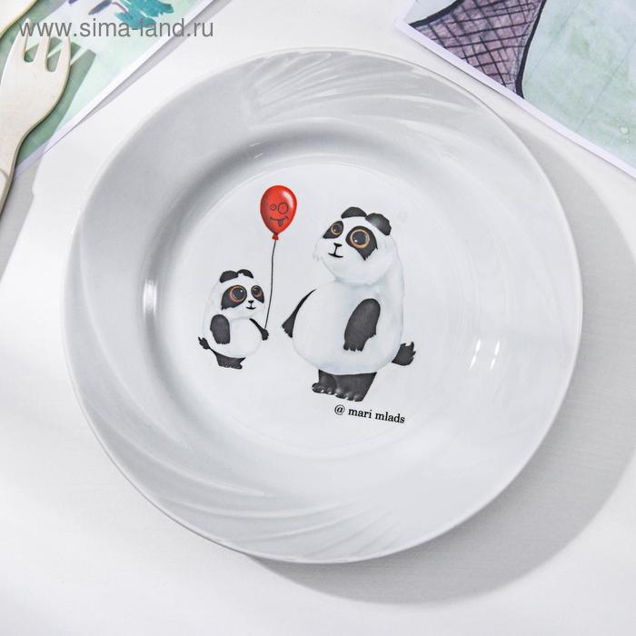 Тарелка «Панда», d=17,5 см - Фото 1