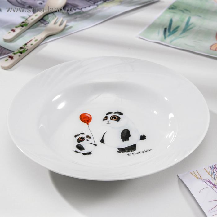 Тарелка глубокая «Панда», 230 мл, d=20 см - Фото 1