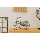 Подставка для цветов Доляна «Велосипед», d=8 см, 18×10×13 см, цвет чёрный - Фото 3