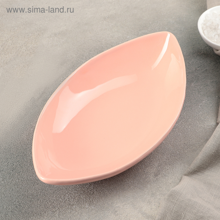 Салатник "Лада" 24,5х13,5х5 см, цвет розово-оранжевый - Фото 1