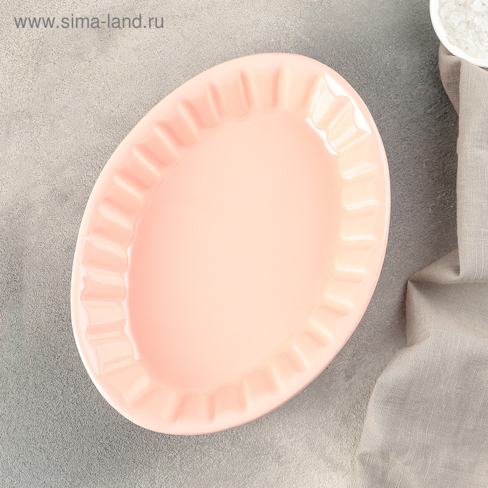 Блюдо для запекания «Лора», 22,5×16,5×5 см, цвет розово-оранжевый - Фото 1