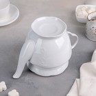 Чайник фарфоровый «Белье», 800 мл, цвет белый - фото 4295100