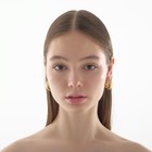 Серьги кольца тройные QF «Тринити», d=2 см, цвет золото - Фото 4