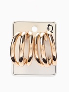 Серьги кольца тройные QF «Тринити», d=2 см, цвет золото - Фото 5