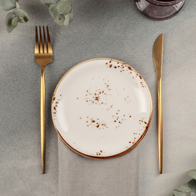 Тарелка фарфоровая пирожковая «Элиганс», d=15 см, цвет белый