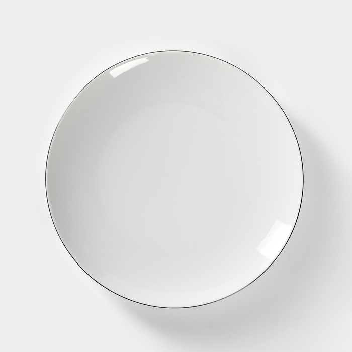 Тарелка фарфоровая «Палитра», d=24 см, белая - Фото 1