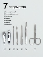 Набор маникюрный «Нежные пионы», 7 предметов, в футляре - Фото 2