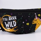 Сумка поясная Wild 32х8х15 см, отдел на молнии, цвет чёрный - фото 21016647