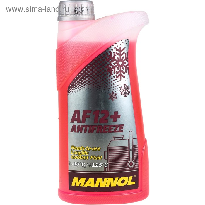 Антифриз MANNOL Antifreeze AF12+ Longlife, красный, 1 кг - Фото 1