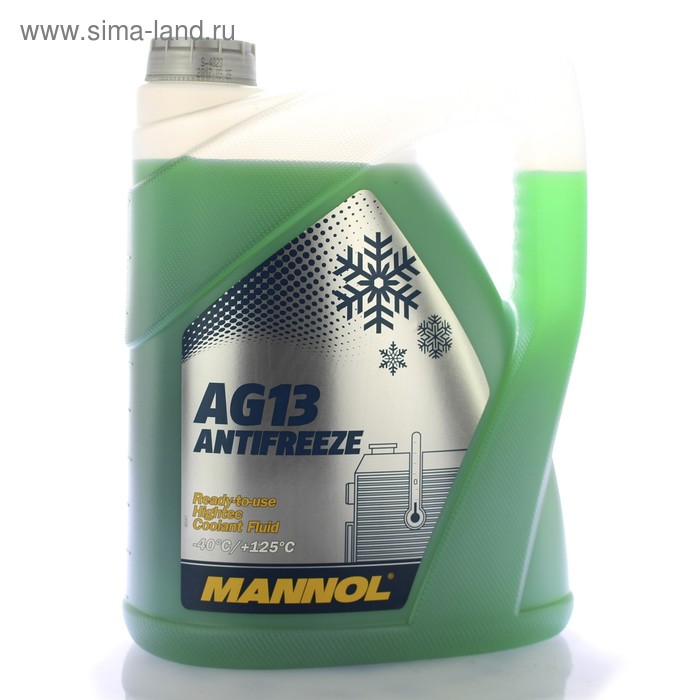 Антифриз MANNOL Antifreeze AG13 Hightec -40С, зеленый, 5 кг - Фото 1