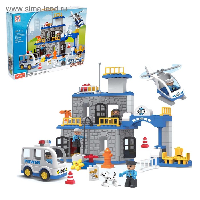 УЦЕНКА Конструктор «Полицейский участок», 90 деталей - Фото 1