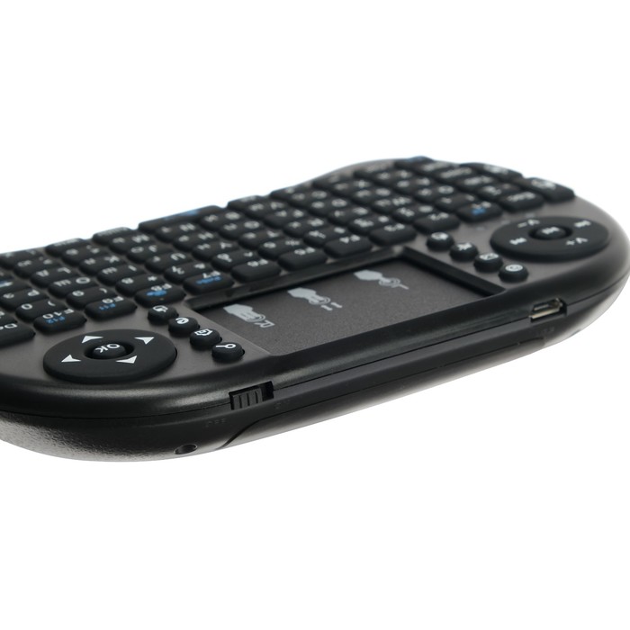 Мини-клавиатура LuazON BKB-1.0, беспроводная для ТВ, ПК и моб. уст-в, черная - фото 51475488
