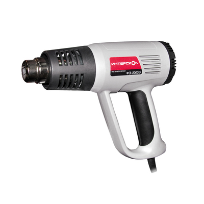 Фен технический «ИНТЕРСКОЛ» ФЭ-2000Э, 2000 Вт, 80-600 °С, 300/500 л/мин, кейс