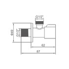 Кран шаровой Accoona A473G-4, 1/2"х1/2" наружная резьба, для быт. приборов, угловой, красный - Фото 5