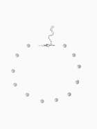 Бусы на леске «Жемчуг» шар №8, белые в серебре, 30 см - Фото 1