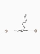 Бусы на леске «Жемчуг» шар №8, белые в серебре, 30 см - Фото 3