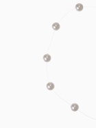 Бусы на леске «Жемчуг» шар №8, белые в серебре, 30 см - Фото 2