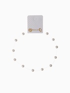 Бусы на леске «Жемчуг» шар №8, белые в серебре, 30 см - Фото 4