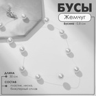 Бусы на леске «Жемчуг» шар №8, цвет белый в серебре, 30 см 4782580 - фото 14037098